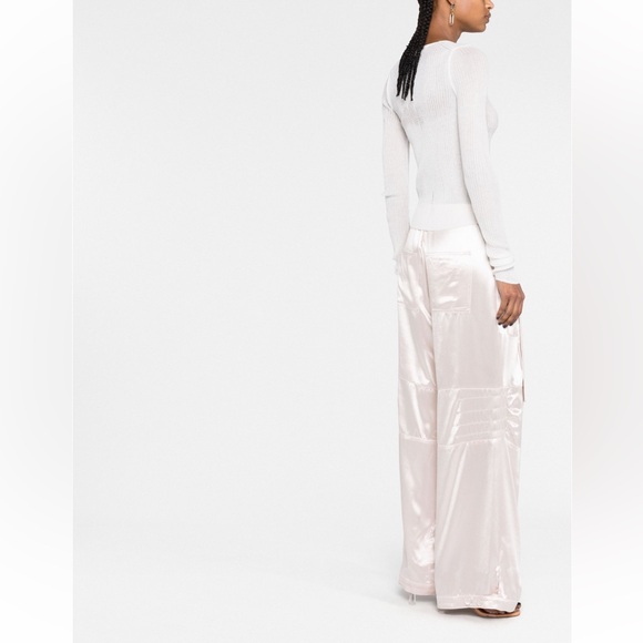 Fendi FF Baguette Buckle Embellished Satin Cargo Pants - Picture 4 of 13